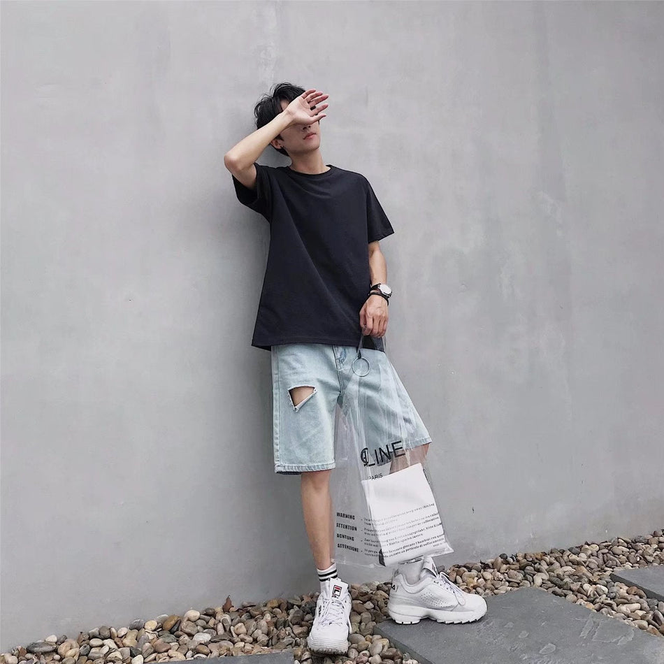 Men’s Cec Loose Hip-Hop T-Shirt – Korean Style Trendy