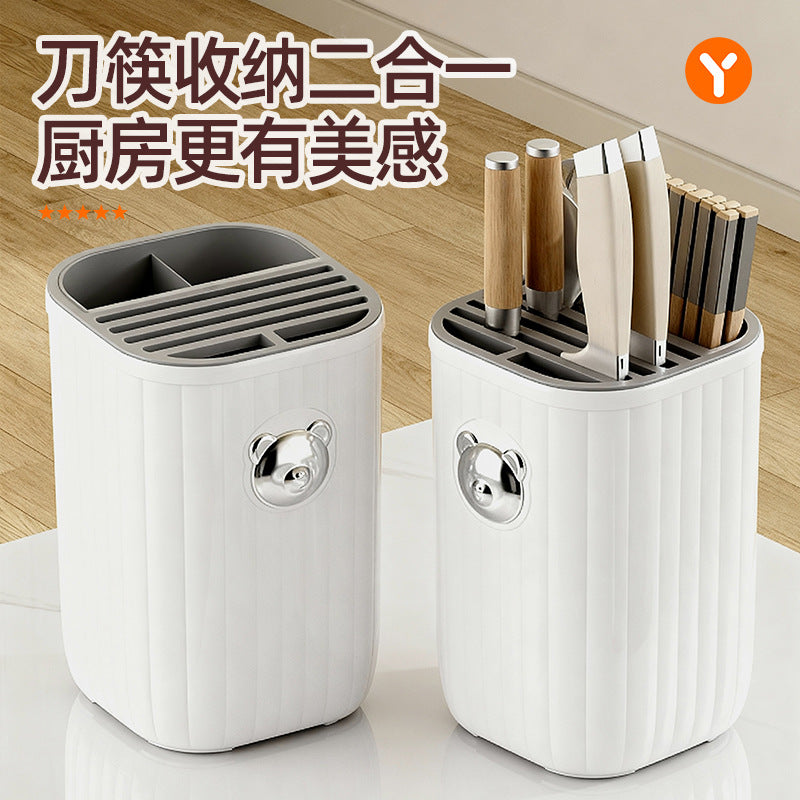 Kitchen Knife Chopsticks Rack Table Top Multi Function Storage