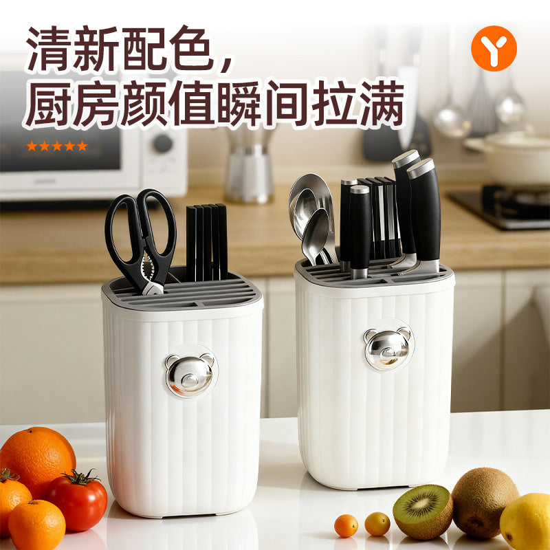 Kitchen Knife Chopsticks Rack Table Top Multi Function Storage