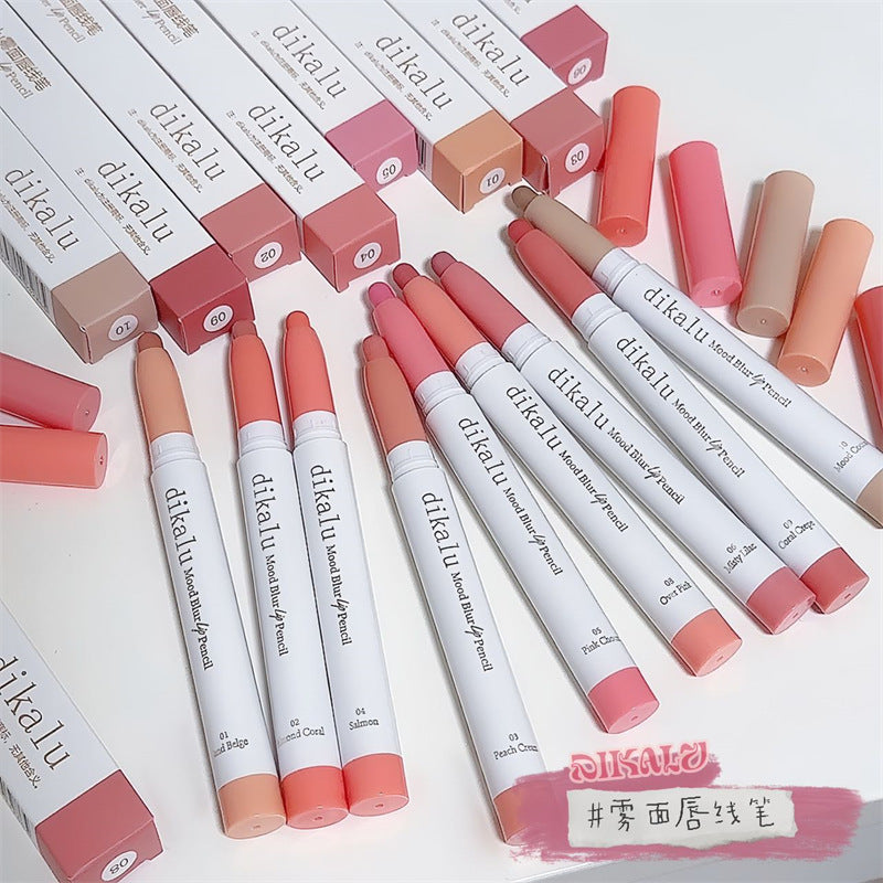 Cross-Border 2-in-1 Matte Lipstick & Lip Liner | The "Doodle Lip"