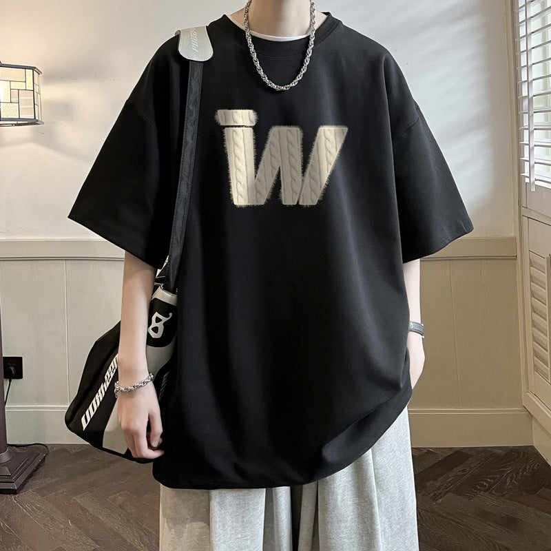 Plus-Size Boys’ Heavy Cotton T-Shirt – Loose Summer Fit