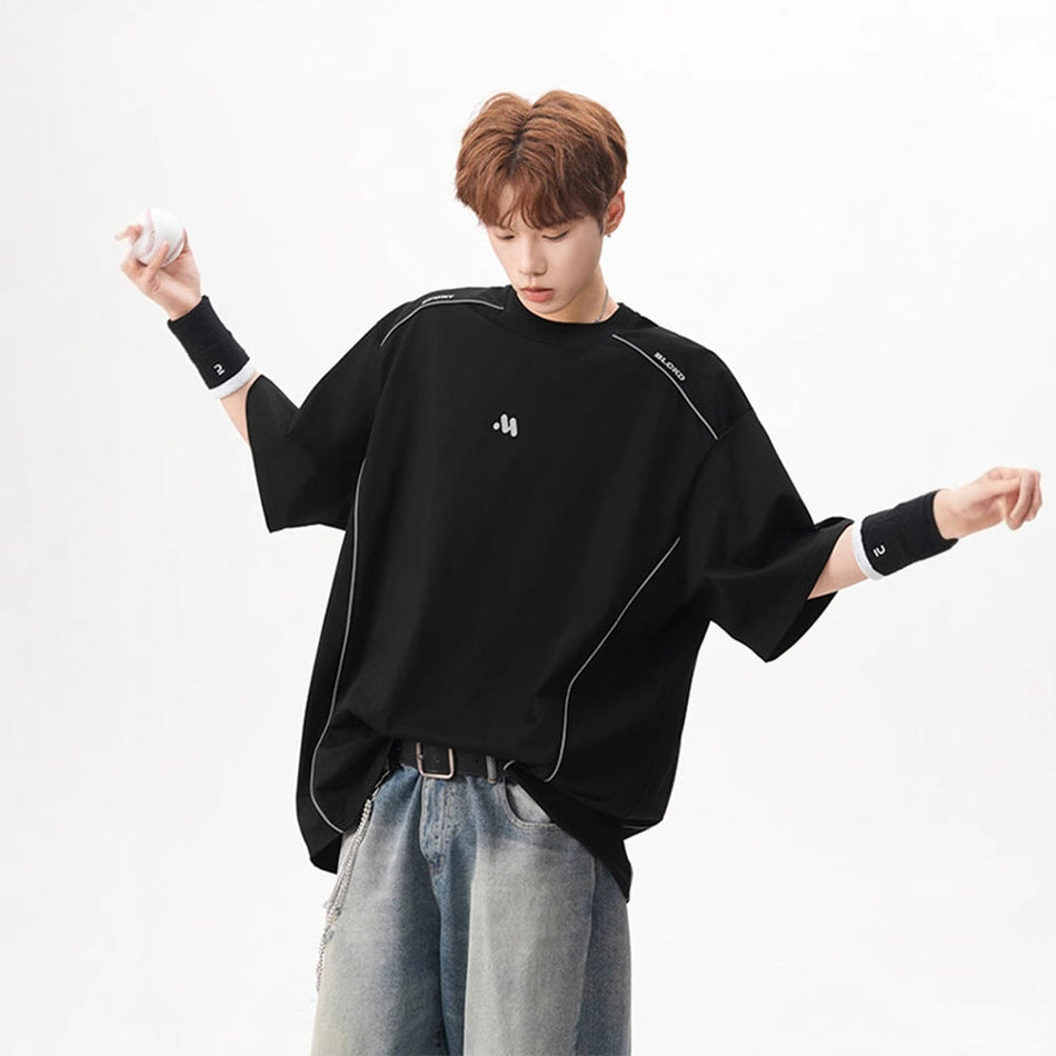 Men’s Reflective Sports T-Shirt – Loose Summer Fit