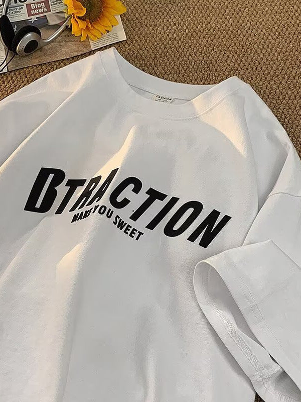 Boys’ Hong Kong Letter T-Shirt – Loose Summer Trendy Fit
