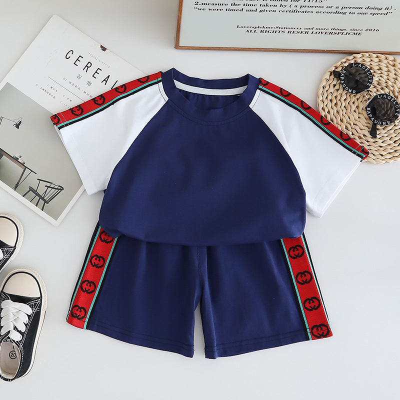 Men & Kids Summer Cotton 2-Piece Casual Set