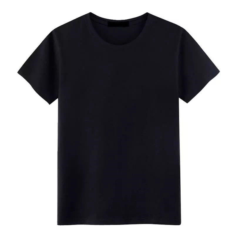 Men’s Solid Color T-Shirt – Pure Black & White Summer Fit