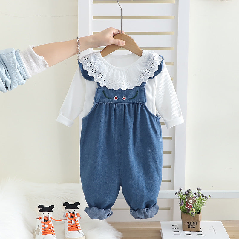 Girls 2026 Spring Autumn 2-Piece Long Sleeve Suit