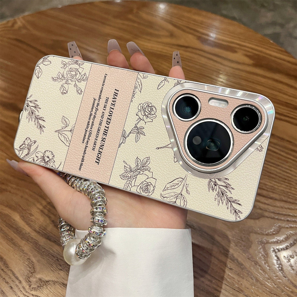 Huawei Pura 80 Pro+ Camellia Leather Case with Bracelet