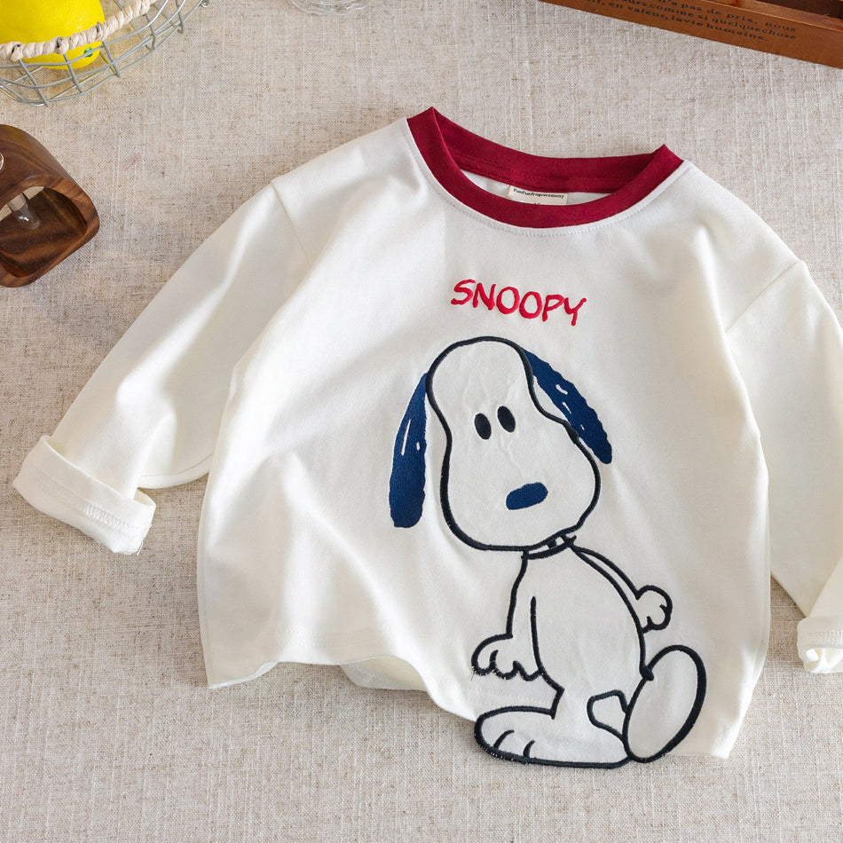 Boys 2026 Cartoon Long-Sleeve Cotton Autumn T-Shirt