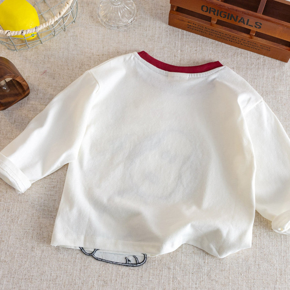 Boys 2026 Cartoon Long-Sleeve Cotton Autumn T-Shirt