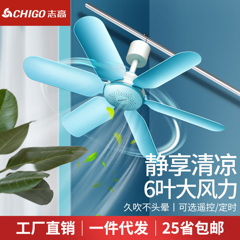 Chigo Mini Ceiling Fan with Light Remote Control Timing Fan