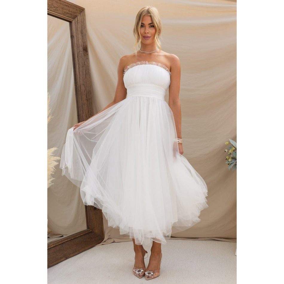 Tube-Top Mesh Party Dress - 2026 "INS" Multi-Color Sheer Luxe