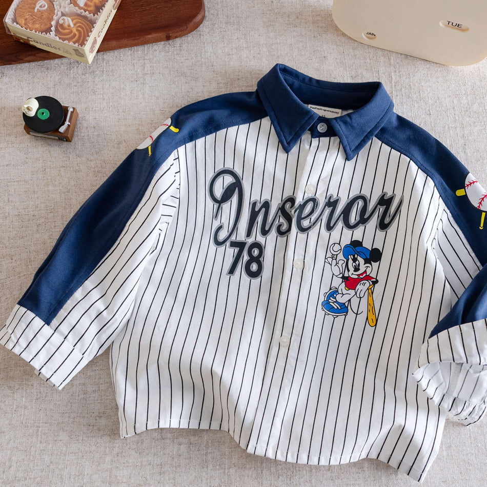 Boys 2026 Autumn Japanese-Style Cartoon Long-Sleeve Shirt