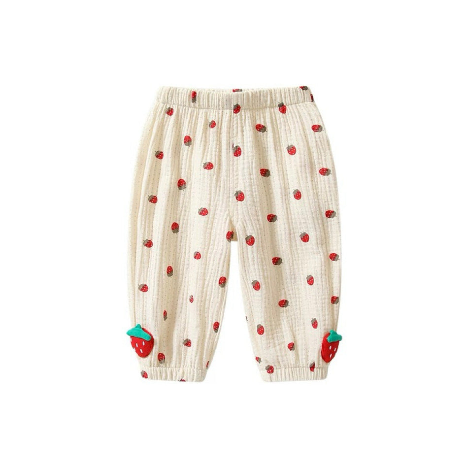 Girls’ 2026 Summer Anti-Mosquito Cotton Gauze Pants