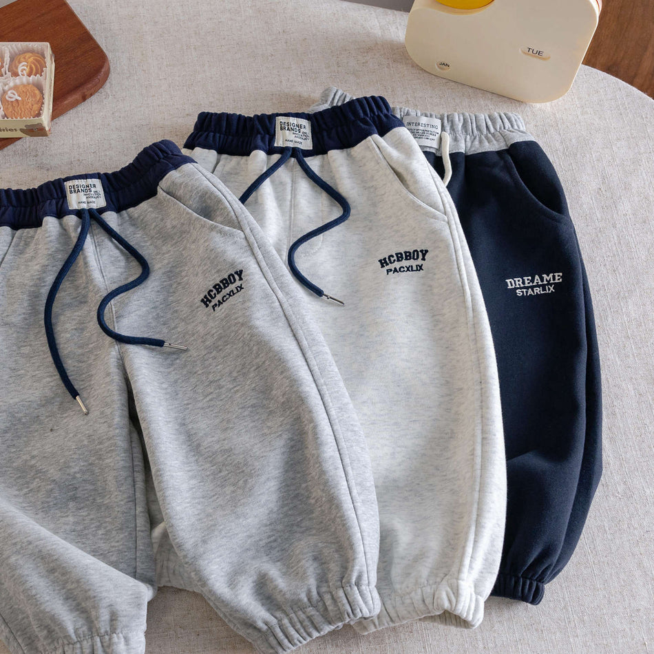 Boys 2026 Autumn Cotton Letter Casual Sweatpants