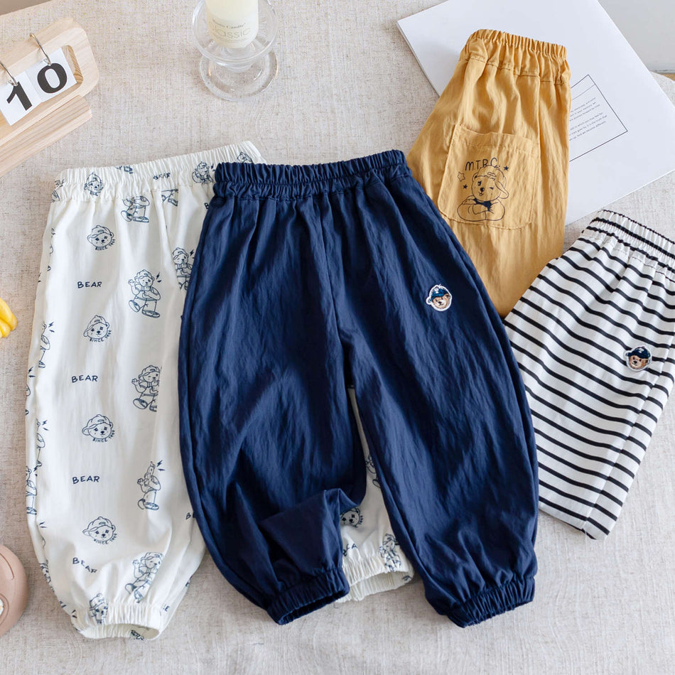 Kids 2026 Summer Bear Anti-Mosquito Jogger Pants