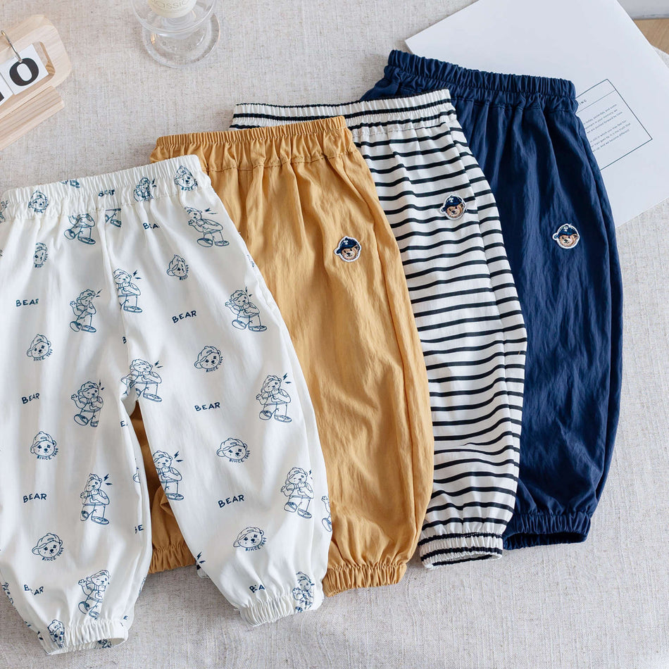 Kids 2026 Summer Bear Anti-Mosquito Jogger Pants