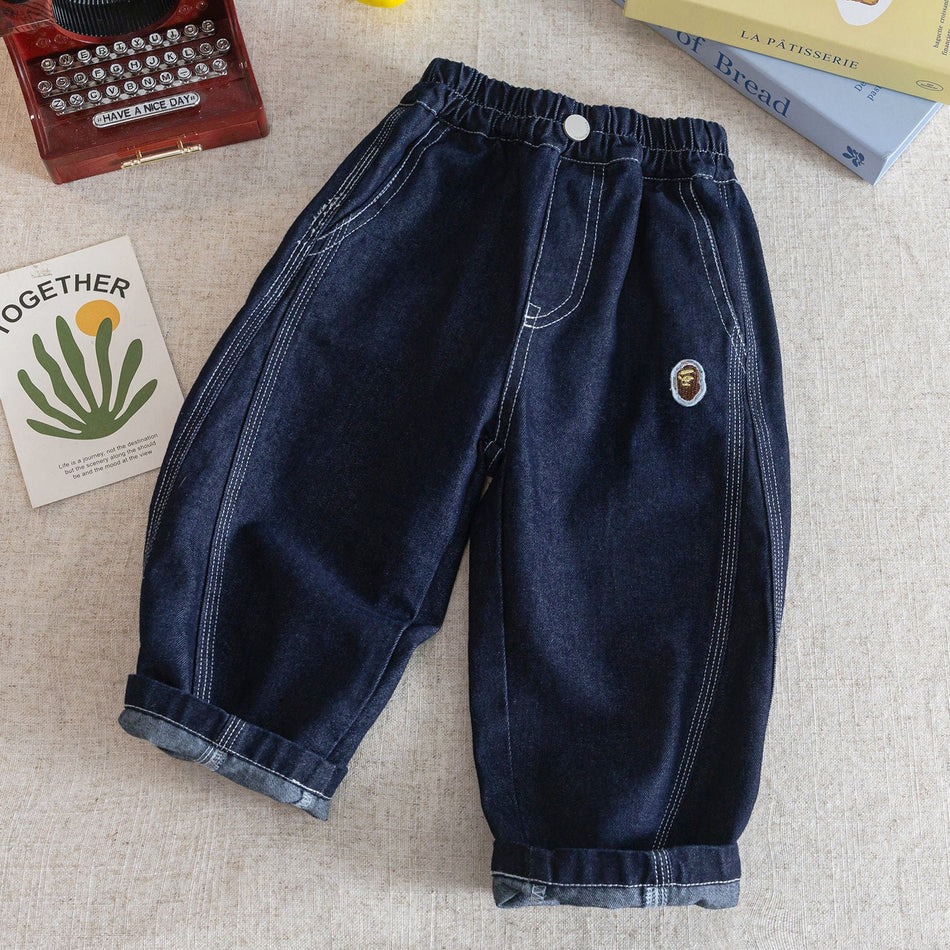 Kids 2026 Spring Autumn Japanese Loose Casual Jeans