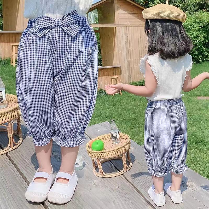 Girls Summer Anti-Mosquito Cropped Carrot Pants