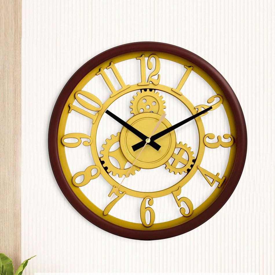 Retro Industrial Gear Wall Clock European Style Living Room Clock