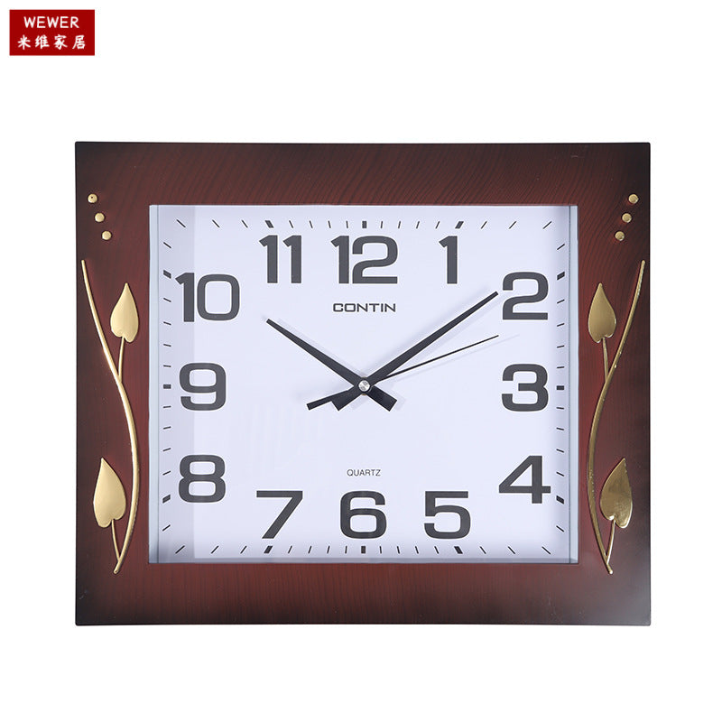 Miwei Square Chinese Style Wall Clock Fashion Simple Home Clock