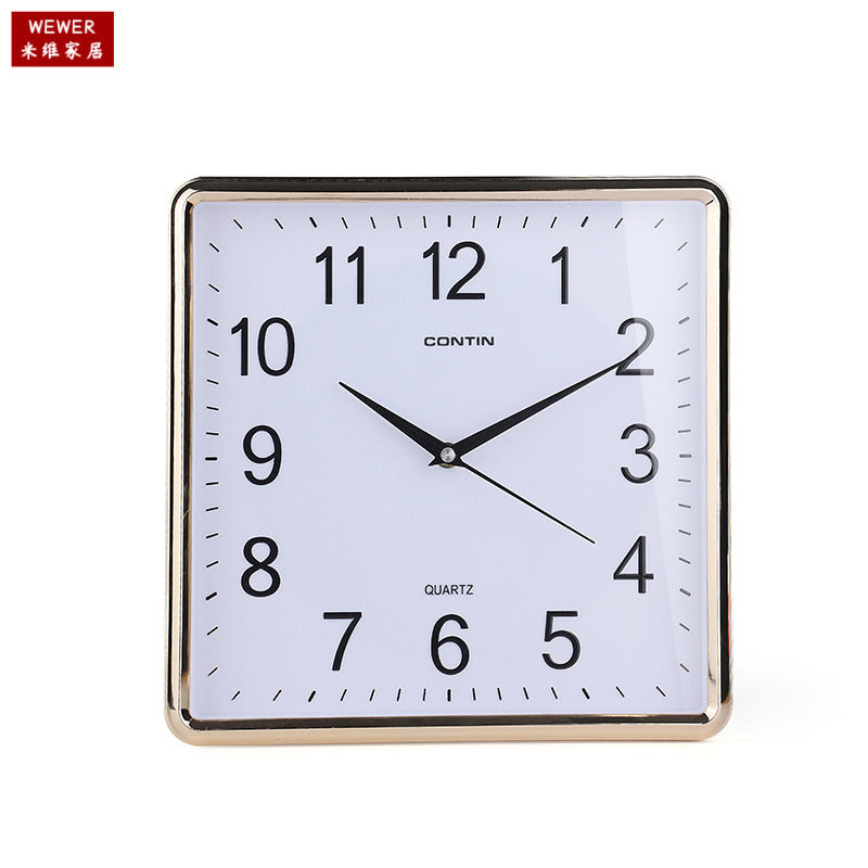 Miwei Square Electronic Wall Clock Silent 3D Character Living