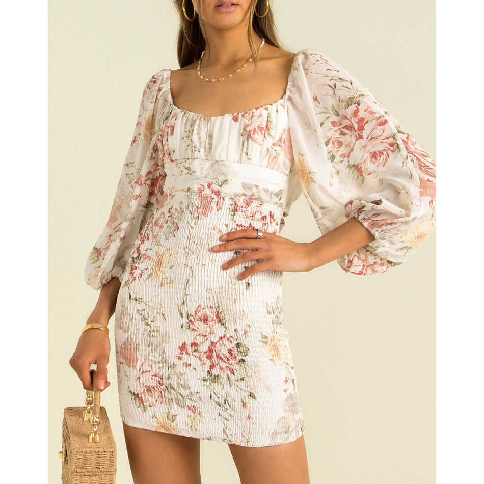 Chest-Wrapped Pleated Dress - 2026 "INS" Chiffon Vacation Luxe