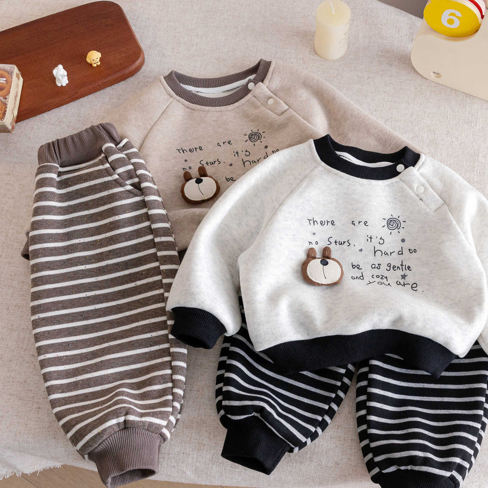Boys Winter Velvet Sweater & Pants Set 2026