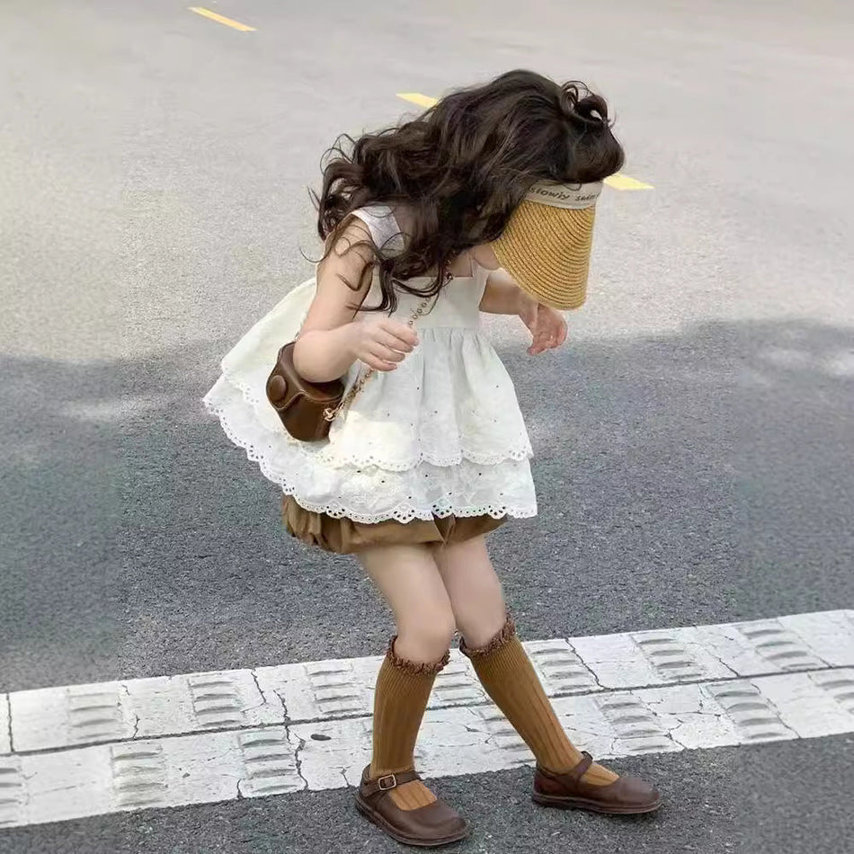 Korean Girls Summer Vest & Doll Shirt 2023