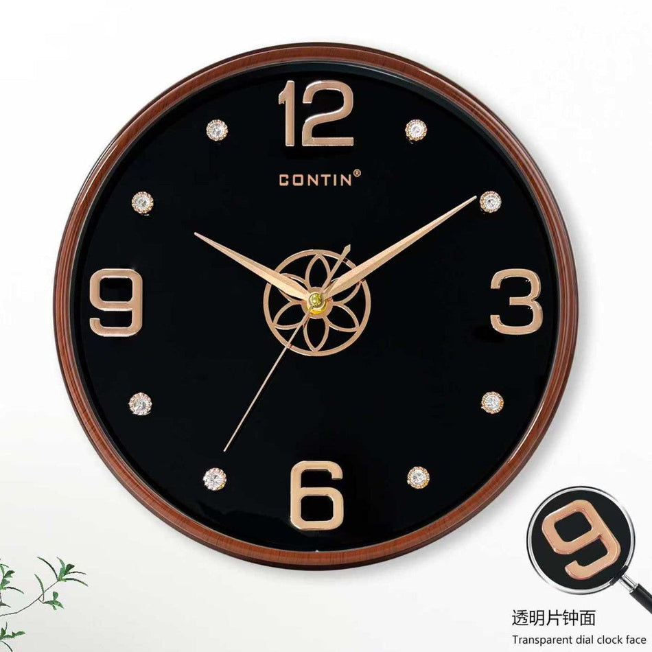 Polaris Solid Wood Wall Clock New Chinese Style Silent Living