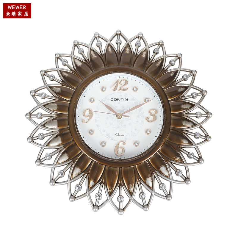 Miwei CONTIN Round Drill Craft Wall Clock Silent Scanning Clock