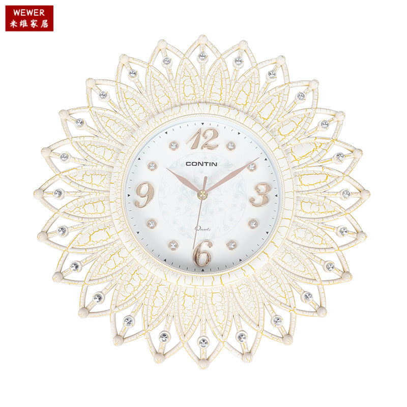 Miwei CONTIN Round Drill Craft Wall Clock Silent Scanning Clock