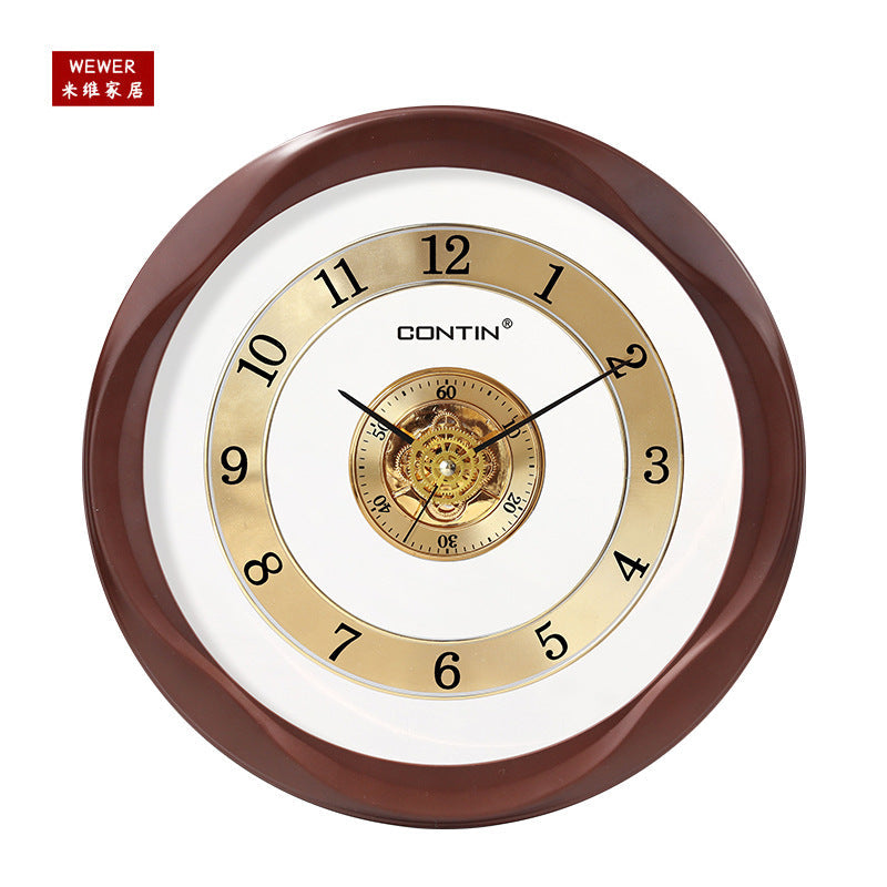 Miwei Round 3D Character Wall Clock Silent White Living Room