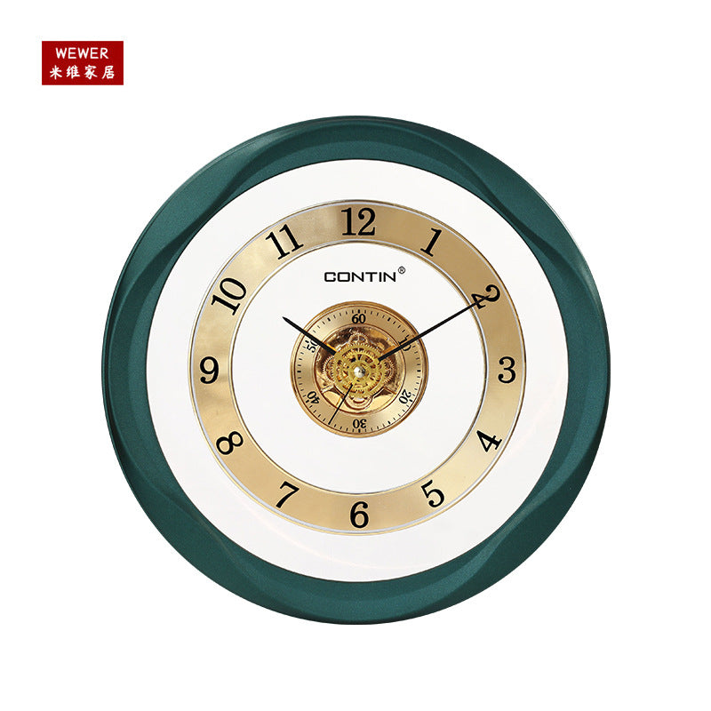 Miwei Round 3D Character Wall Clock Silent White Living Room