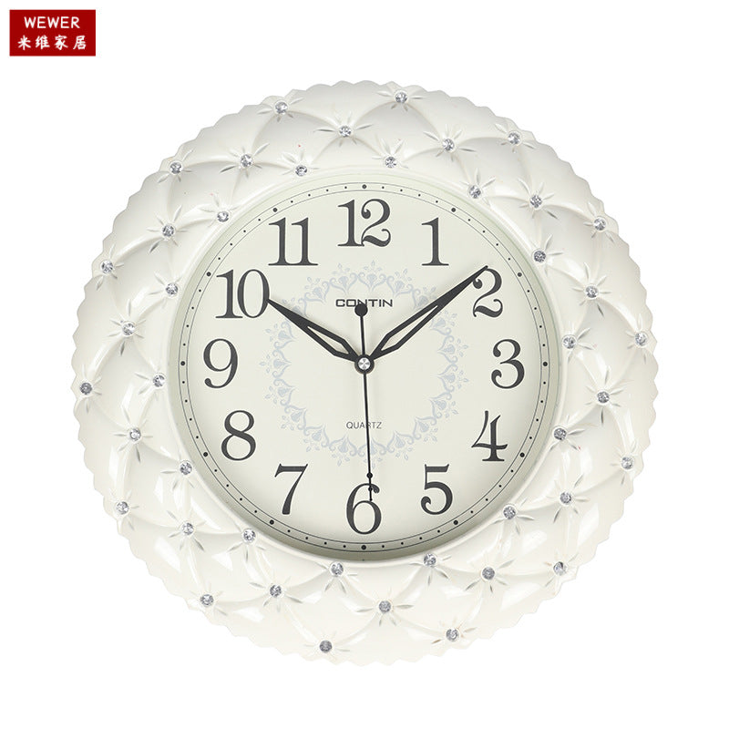 Mivi CONTIN Round Luminous Diamond Wall Clock Silent Scanning