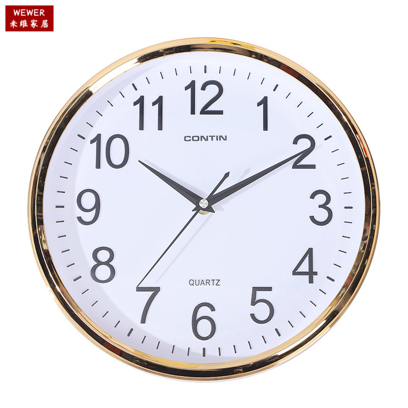 Miwei Round 3D Character Wall Clock Silent White Living Room