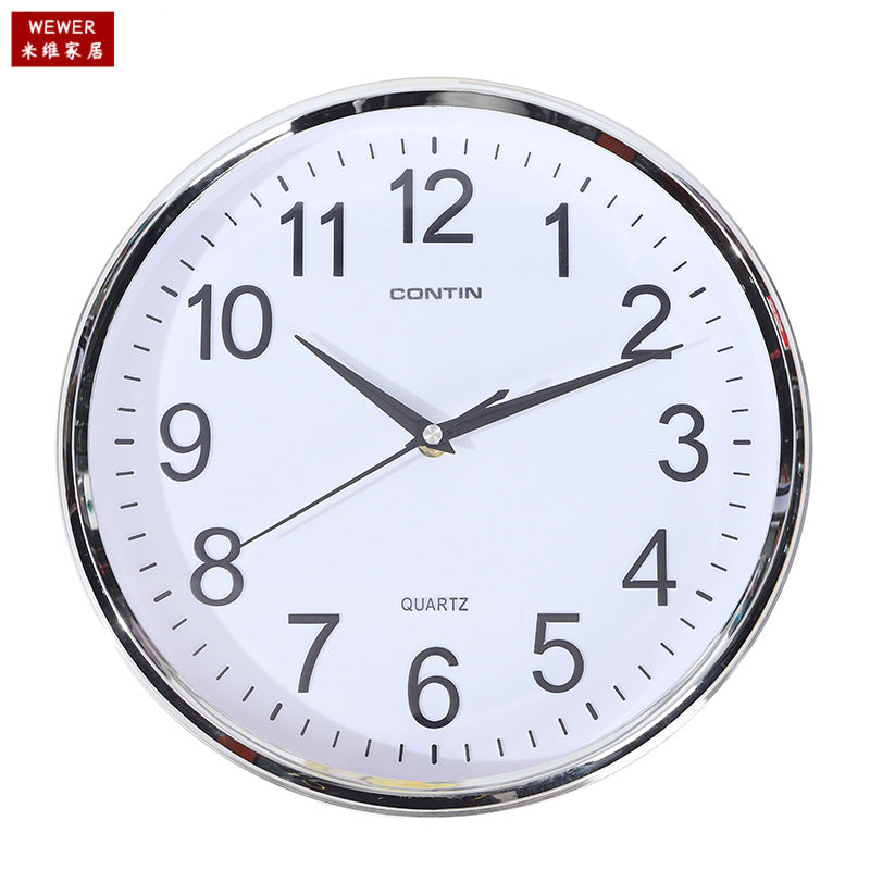Miwei Round 3D Character Wall Clock Silent White Living Room