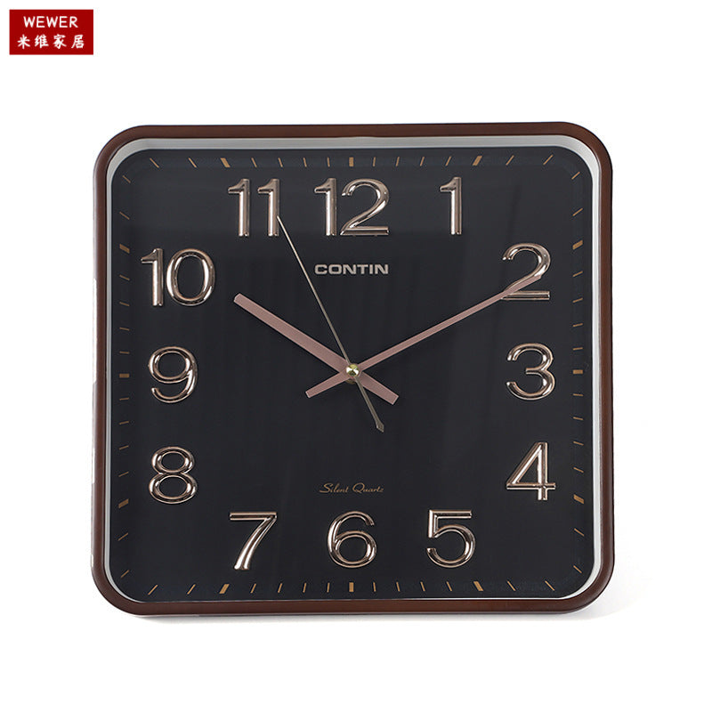 Miwei Square Modern Electronic Wall Clock Silent Living Room