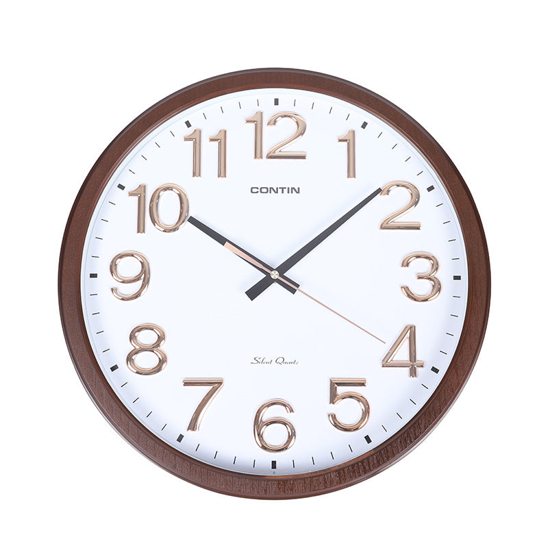 Miwei CONTIN Round Chinese Style Wall Clock Redwood Large