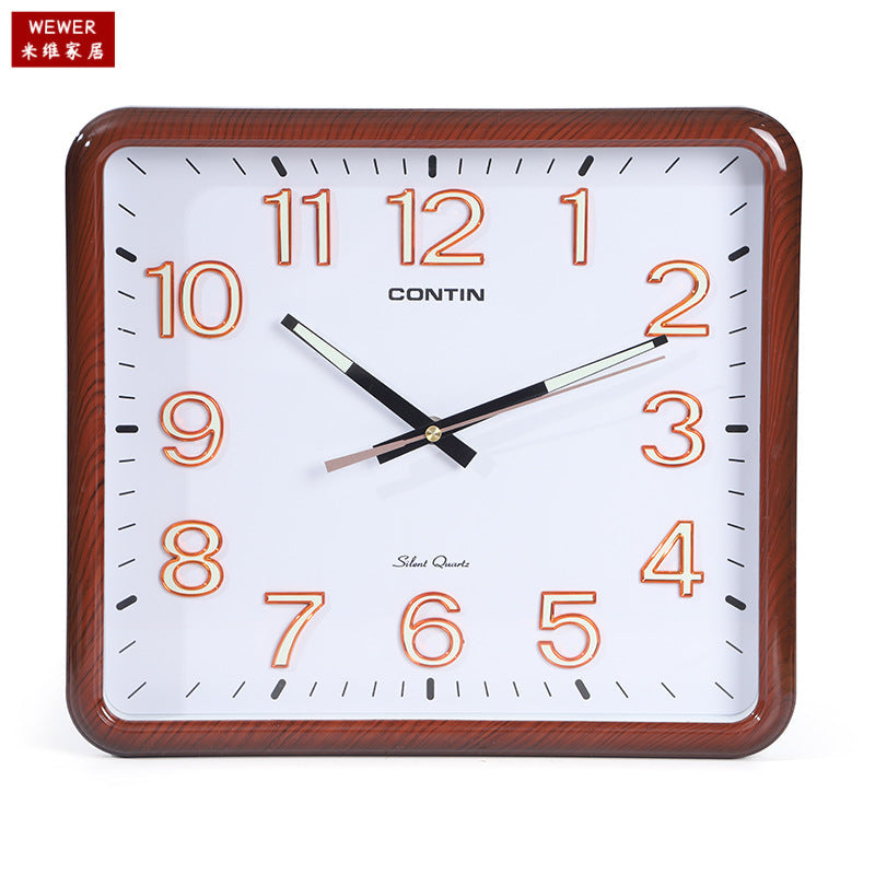 Miwei Square Electronic Luminous Wall Clock Living Room Bedroom