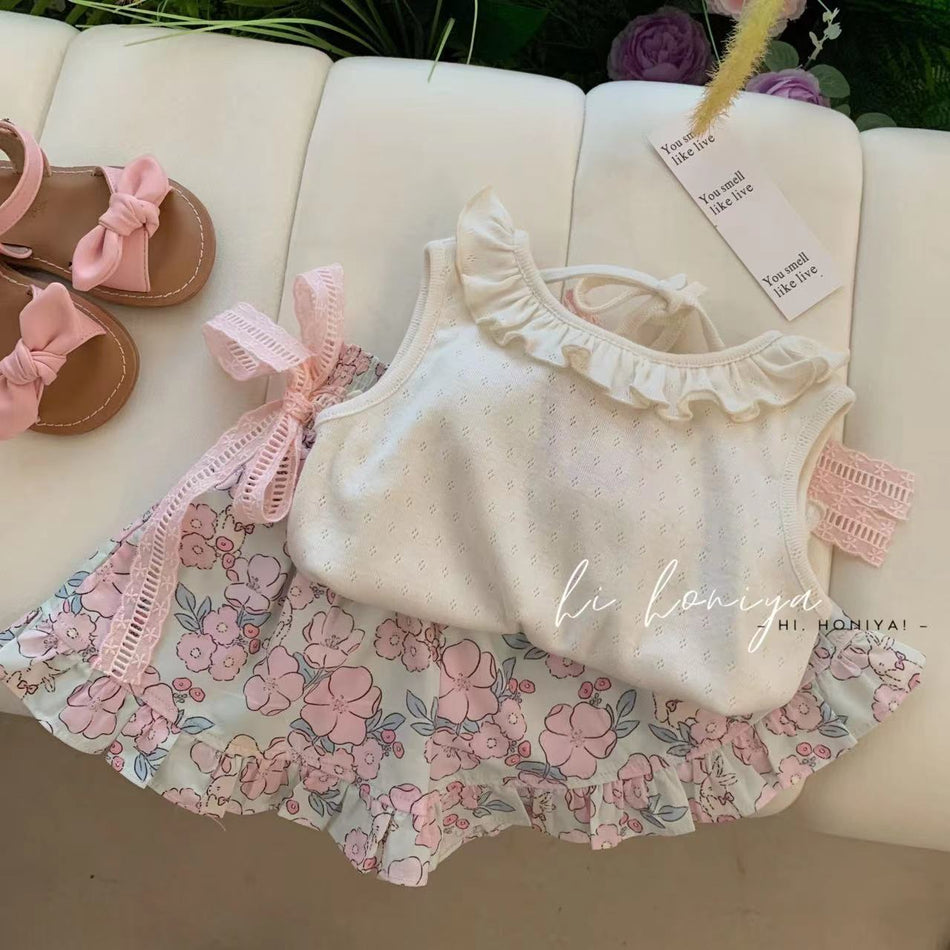 Baby Girl Floral Princess Dress Sleeveless Summer