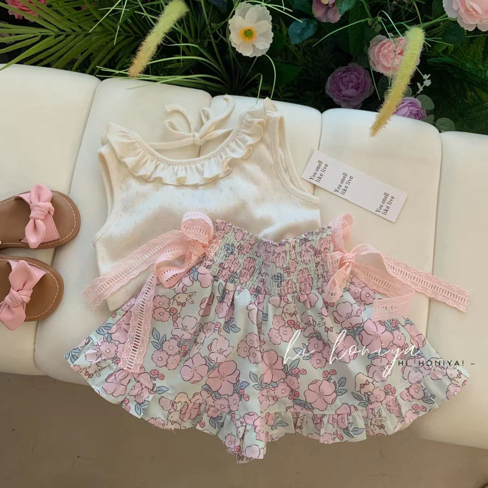 Baby Girl Floral Princess Dress Sleeveless Summer
