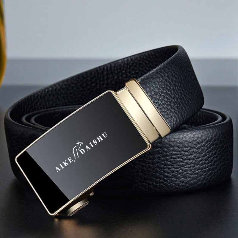 Men’s Cowhide Leather Belt – Automatic Buckle Gift