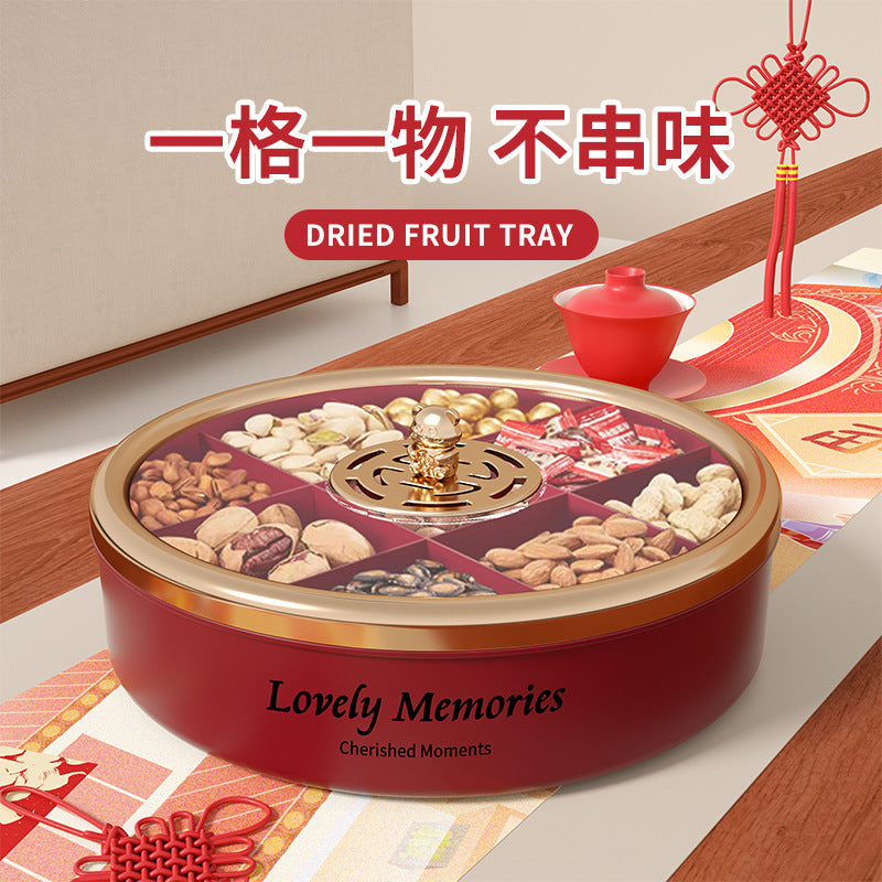 New Year Candy Box Luxury Dried Fruit Storage Tray Home