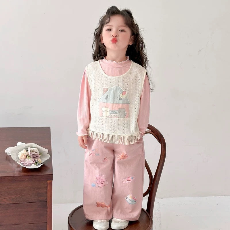 Girls Mori Knitted Sweater Vest Spring 2026