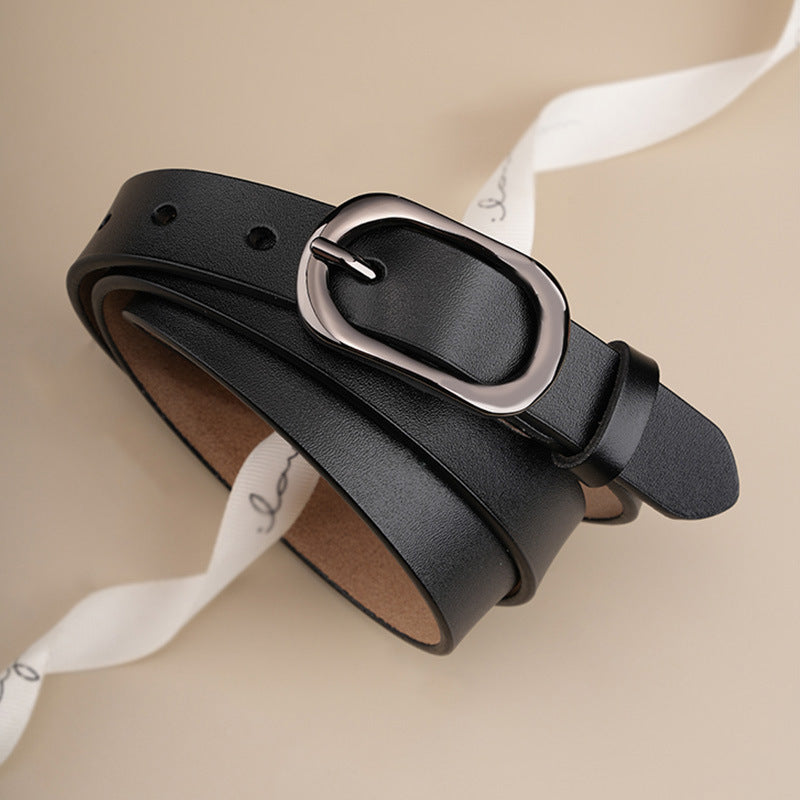 Stylish men’s Genuine Leather Pin Buckle Belt