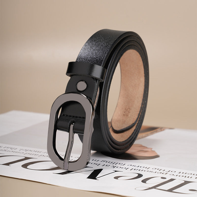 Stylish men’s Genuine Leather Pin Buckle Belt