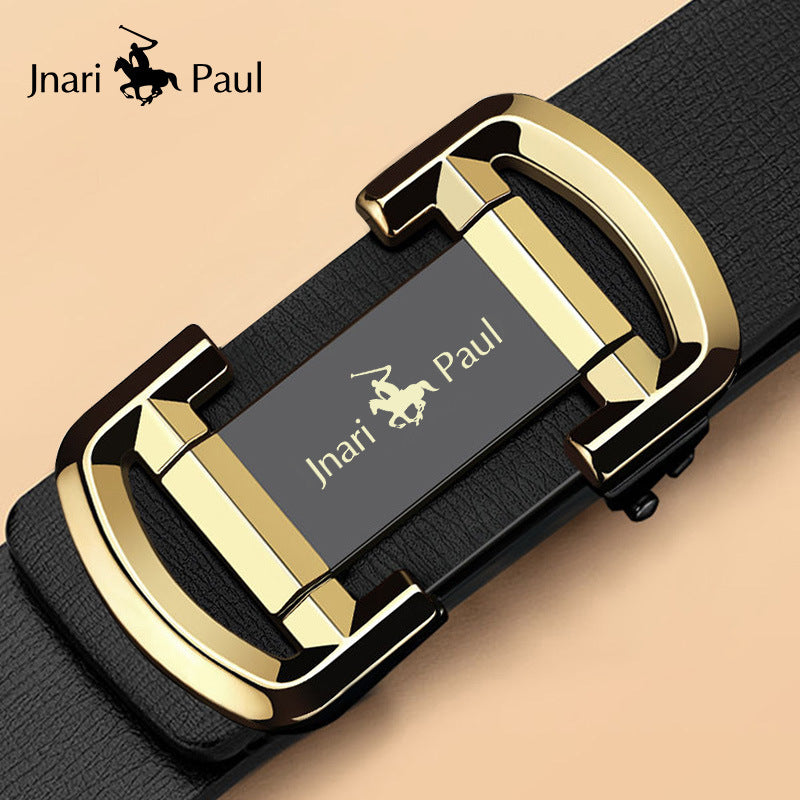 Men’s Genuine Leather Toothless Automatic Belt