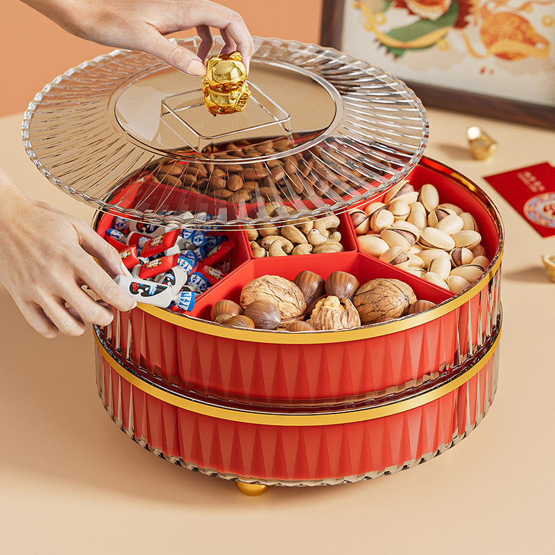 New Year Snacks Fruit Plate Coffee Table Candy Storage Box