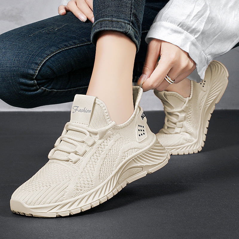 Trendy Fly-Knit Sneakers – Breathable Spring 2026 Women’s Fashion
