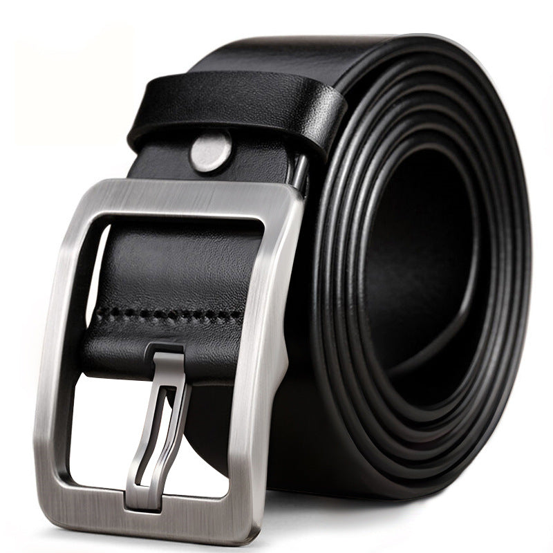 Men’s New Cowhide Leather Pin Buckle Belt